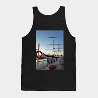 Tall Ship on the River Clyde in Glasgow Tank Top